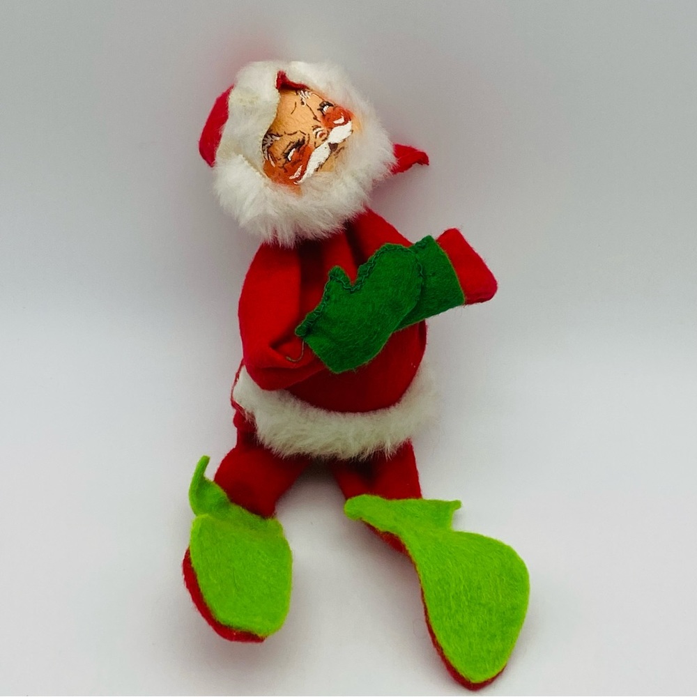 1971 Annalee Santa Claus Mobility Doll Christmas Decorative Shelf Sitter